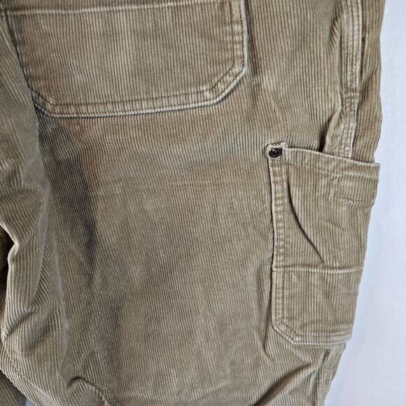 LL Bean Pants Mens 40x30 Beige Tan Corduroy Carpenter Autmncore Fallcore Stretch - Picture 9 of 11